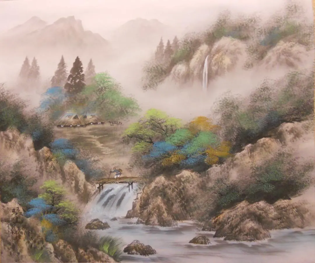 掛軸 日本画 自然風景 絵画 梅田晴山 2025年最新】晴山画の人気アイテム - メルカリ