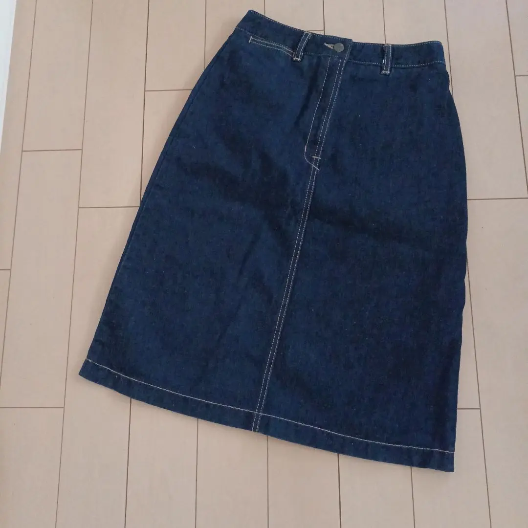 Thumbnail of Denim skirt, midi length