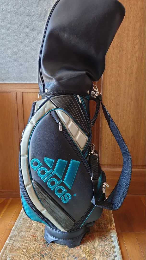 Thumbnail of Adidas caddy bag, black/blue
