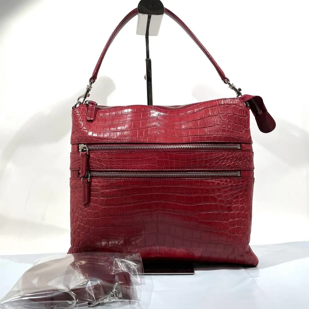 【極美品】BAGFAN クロコダイル シャイニング加工 ハンドバッグ 楽天市場】クロコダイル ハンドバッグ シャイニング 加工//2WAY