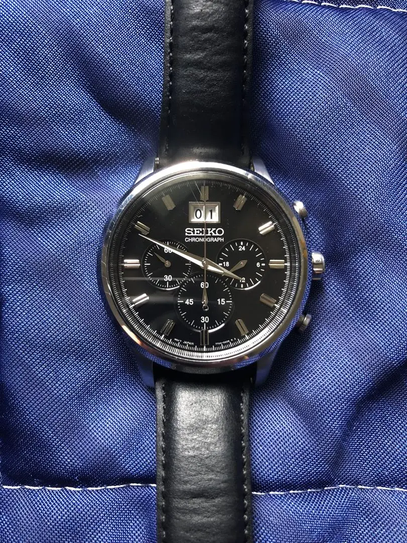 セイコークロノグラフ電池交換のご依頼。SEIKO Chronograph