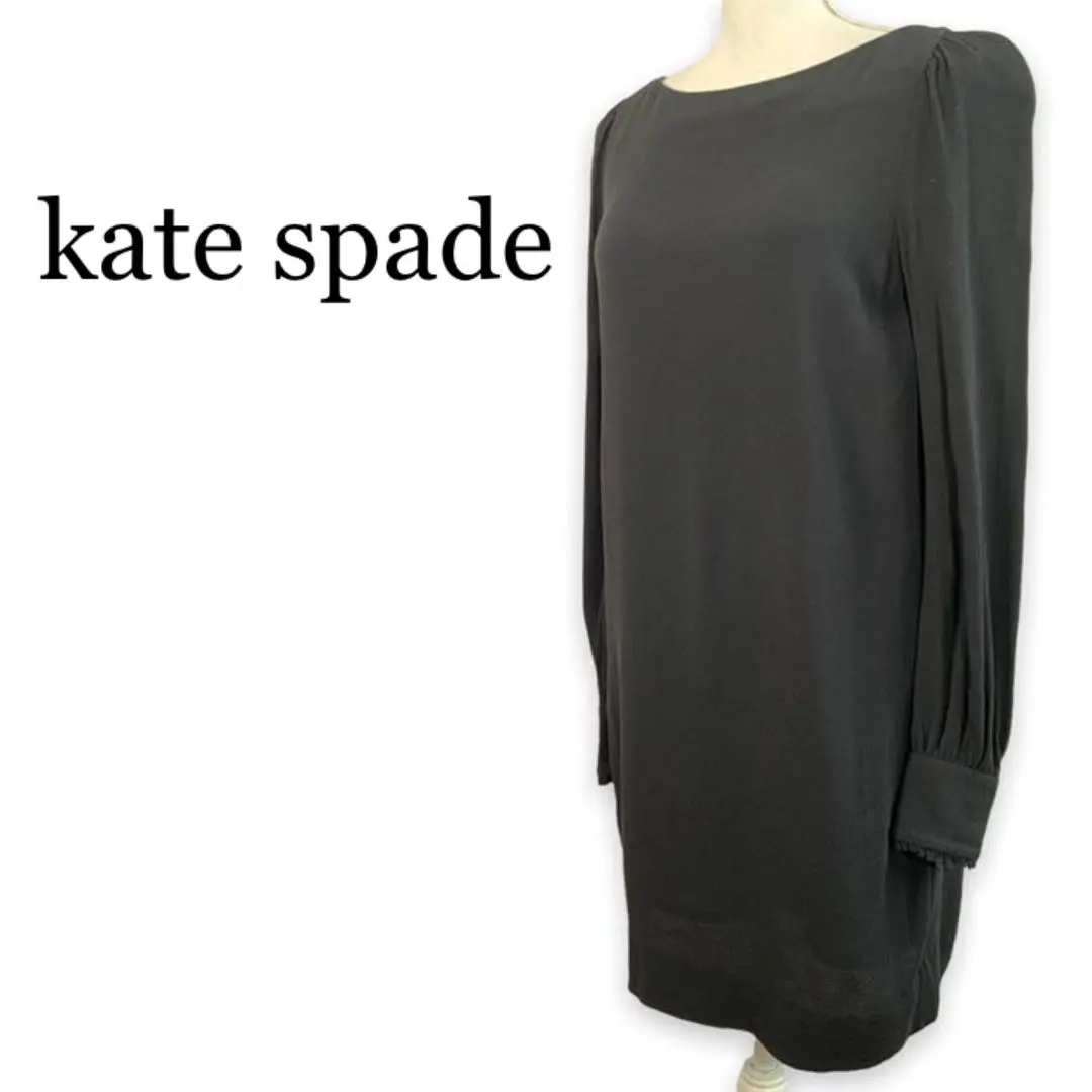 Thumbnail of Excellent condition kate spade rayon thin long-sleeved dress tunic black M