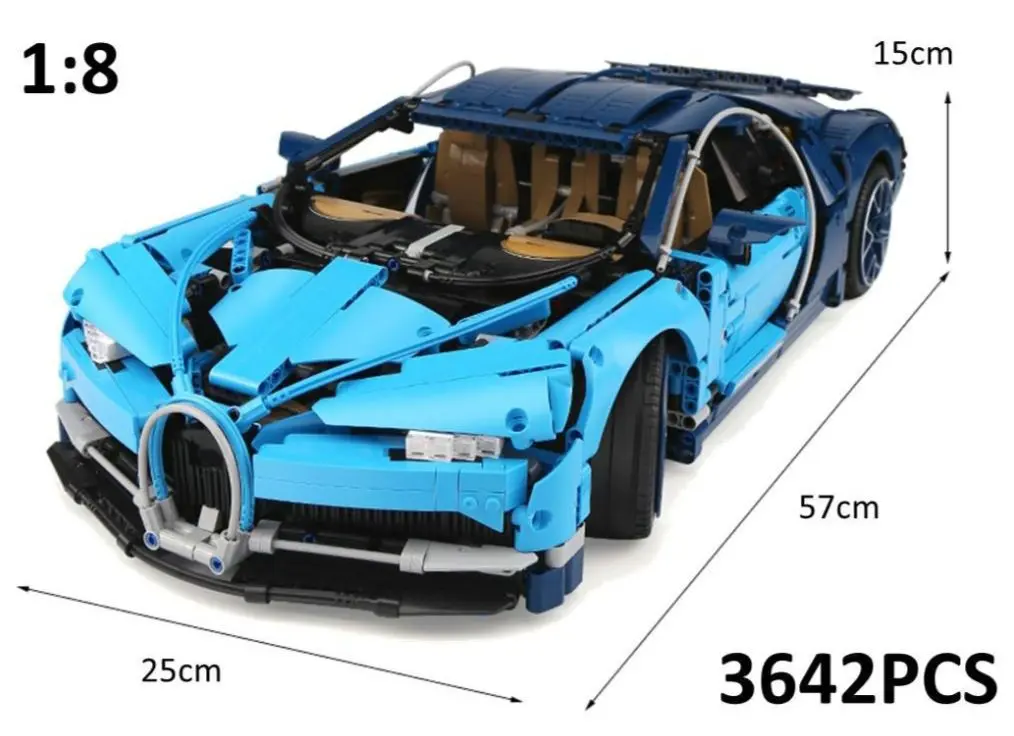 レゴ互換　ブガッティ　シロン　1/8　テクニック　95968（4031PCS） レゴ 互換品 ブガッティ シロン モーターセット 欠パーツ保証