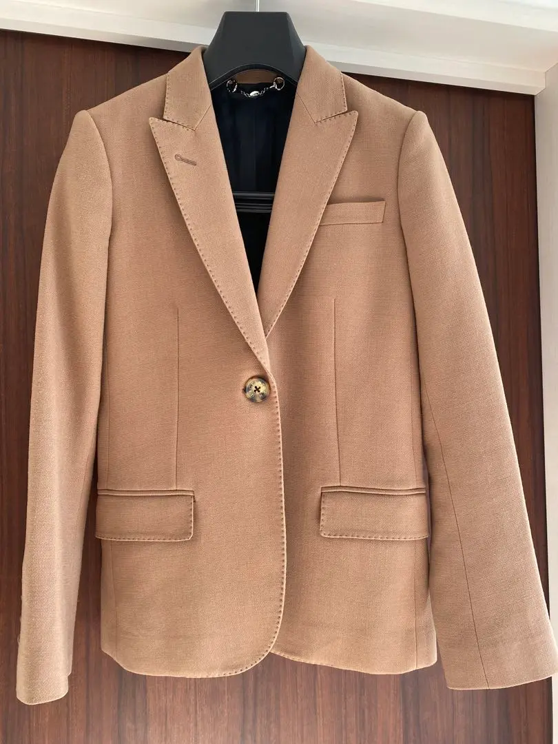 【美品、イタリア製】GUCCI　テーラードジャケット　ベージュ　L相当サイズ42 brand-td-store_00004968