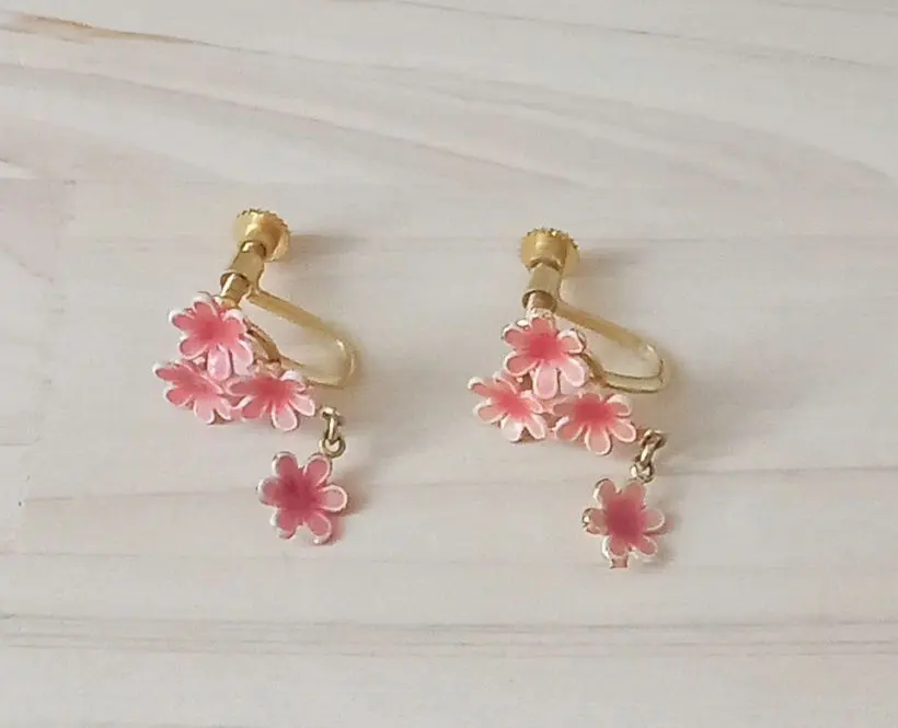 Thumbnail of Mini Flower Earrings, Pink