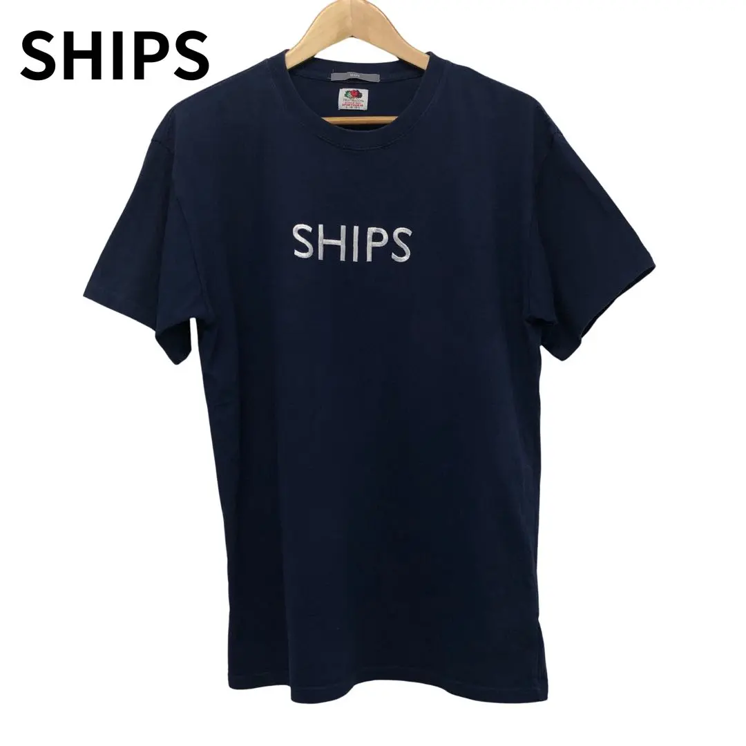 Thumbnail of Ships Navy Logo T-shirt, Crew Neck, Simple, L, Street Style, Simple