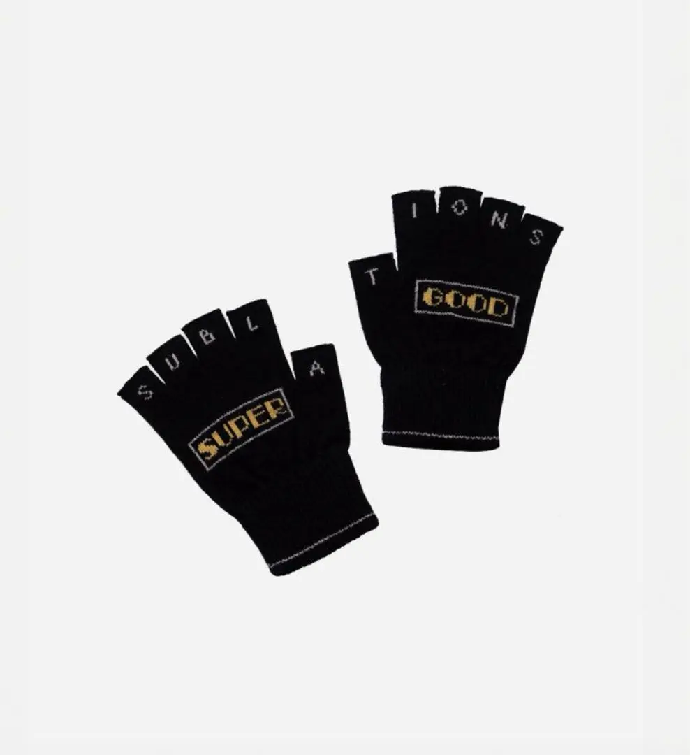 Sublations手袋 SUBLATIONS / サブレーションズ】RAM WOOL RIB GLOVES - BLACK