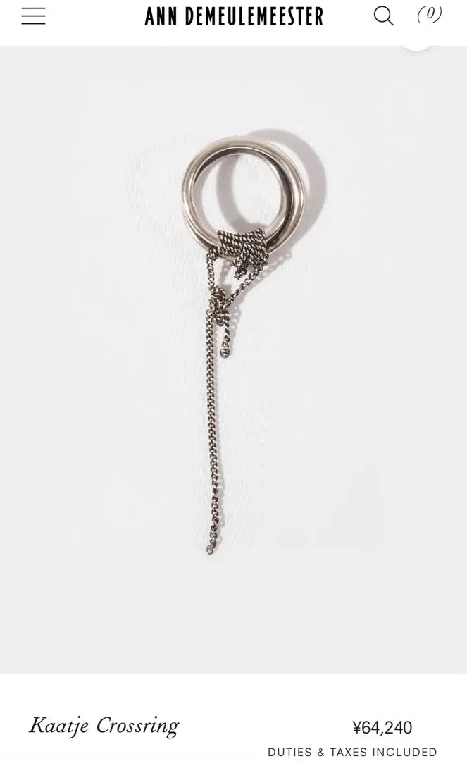 ANN DEMEULEMEESTER チェーンリング シルバー ANN DEMEULEMEESTER - アン ドゥムルメステール】Simple Silver