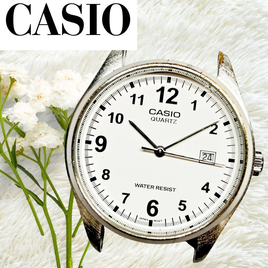 Thumbnail of Working Casio CASIO wristwatch day-date dial only white 1175