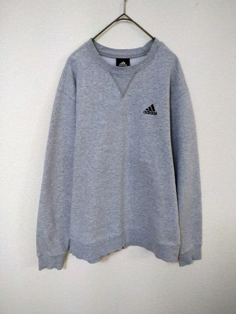 Thumbnail of Y2K Adidas Sweatshirt, Made in 2006, Men's M, Gray, Embroidered Logo, Cotton