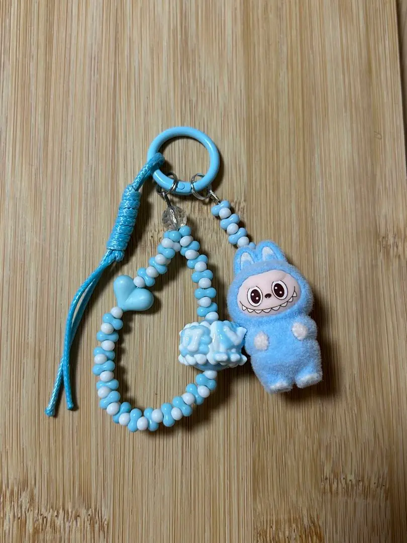 Thumbnail of Labubu Keychain (Blue) Labubu Keyring Popular Cute