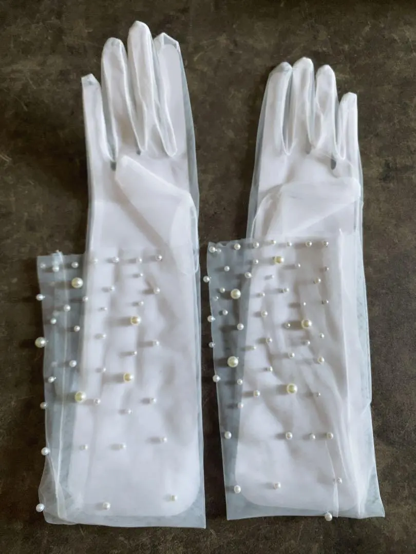 Thumbnail of Wedding Gloves with Pearls - For Weddings and Special Occasions - Cute & High-Quality