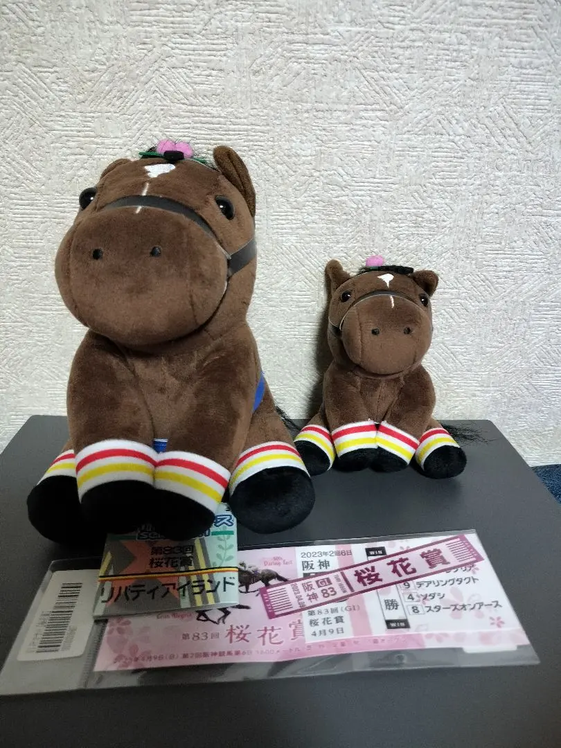 週末お値下げ❣️アイドルホース　リバティーアイランド　桜花賞ぬいぐるみ　タグ￼￼★ Amazon.co.jp: アイドルホース 桜花賞 リバティアイランド
