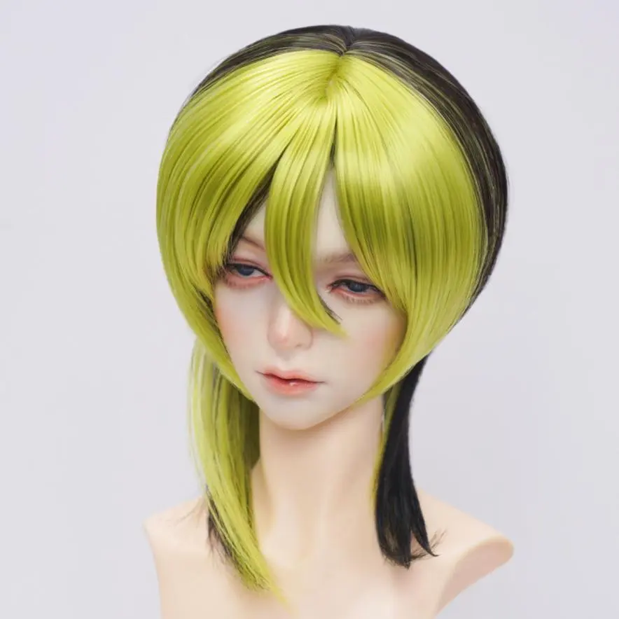 Thumbnail of Doll Wig 8-9 inch Green Black Wolf Hair Short Hair SDBJD