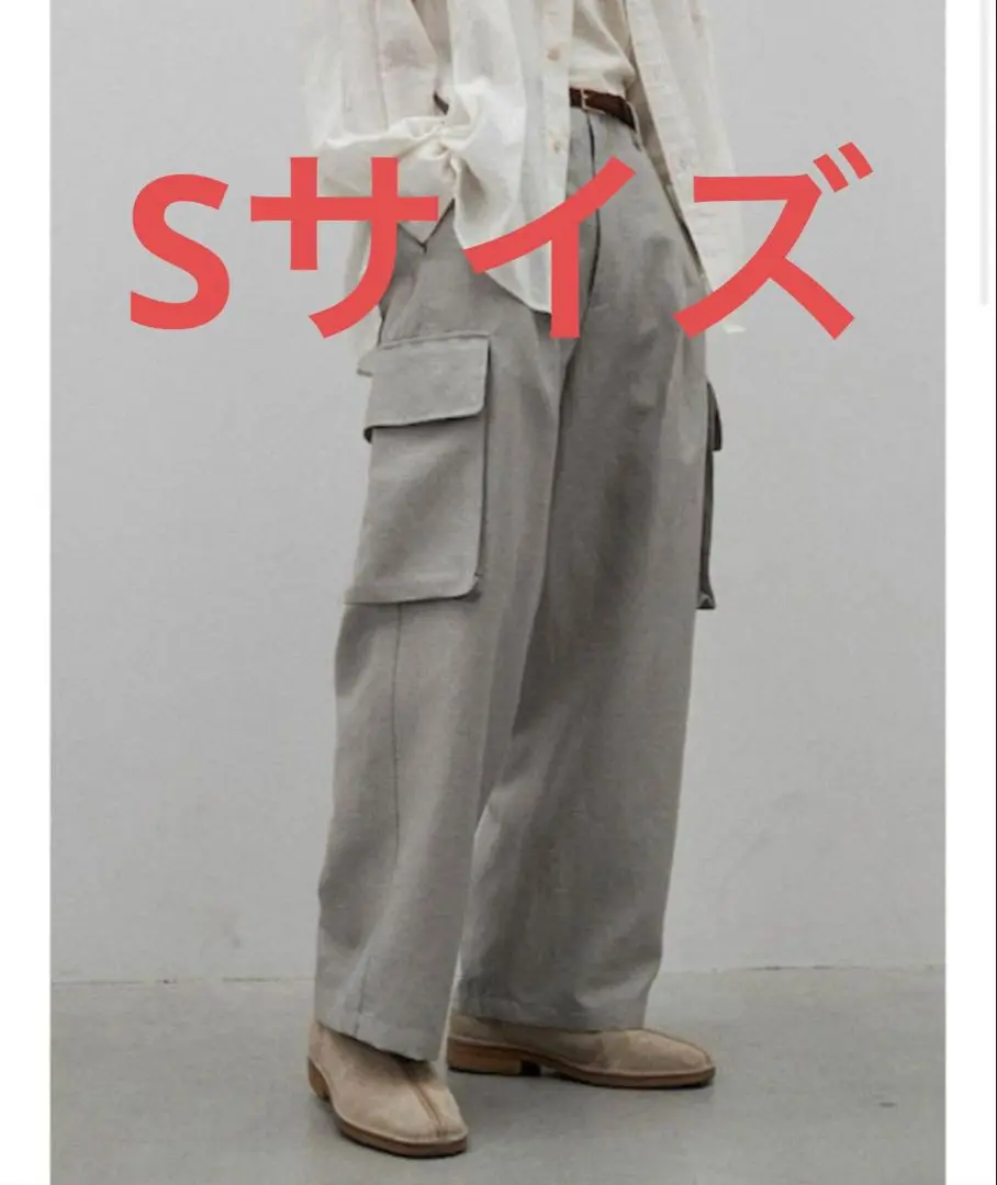 LIDNM（リドム）の「WOOL LINEN BACKSATIN CARGO（カーゴパンツ