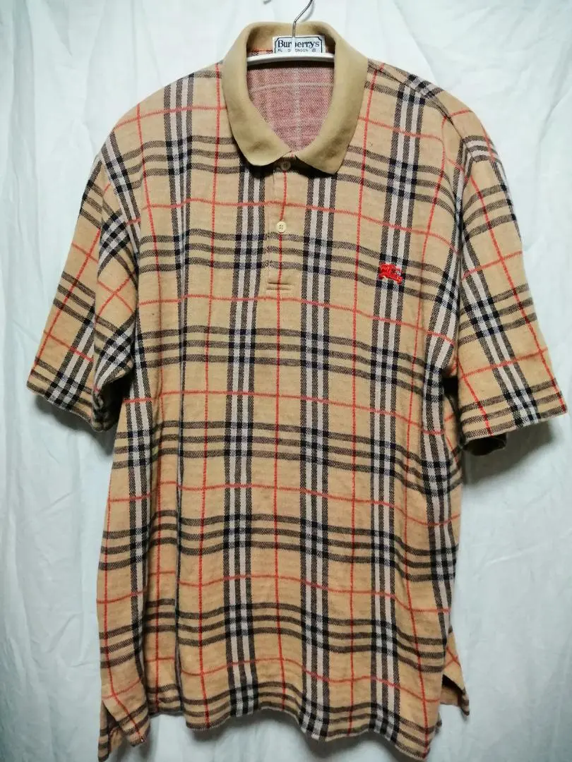 90年代白標小寫字母標誌 Burberrys 古董Polo衫 XL 的縮圖
