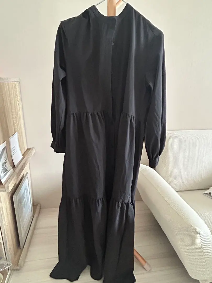 Thumbnail of Black long-sleeved long dress