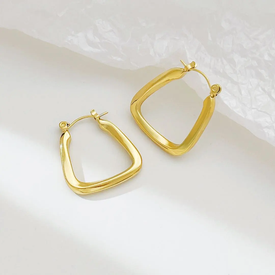 Thumbnail of 44 Hoop Earrings, Thick, Gold, Hypoallergenic, Feminine