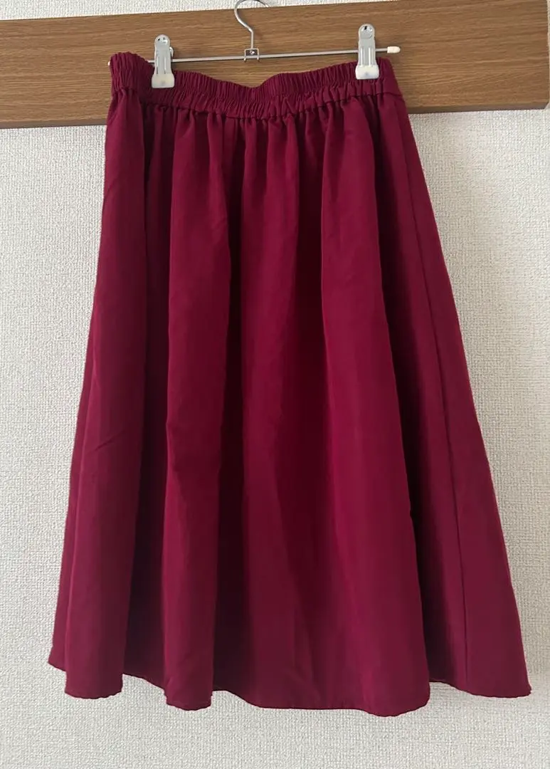 Thumbnail of Rope Picnic Wine Red Flare Skirt 36