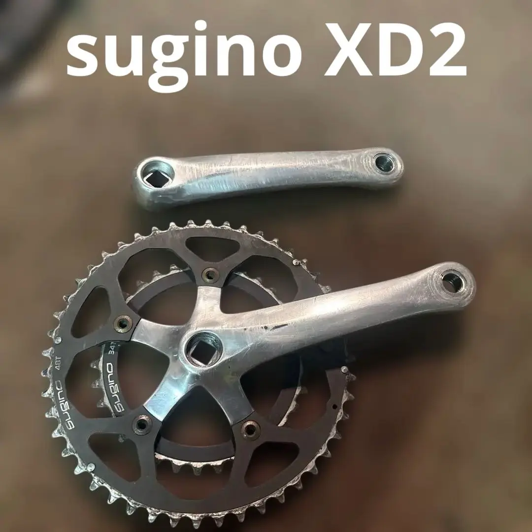 美品 スギノ クランク シルバー 165mm ショート タンゲBB付 XD2 SUGINO 「スギノ」 XD2 50-34T 165mm クランクセット / 中目黒店