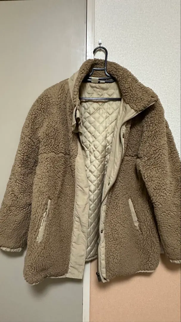 ROXY 毛絨外套 L 棕色米色 外套 Roxy 的縮圖