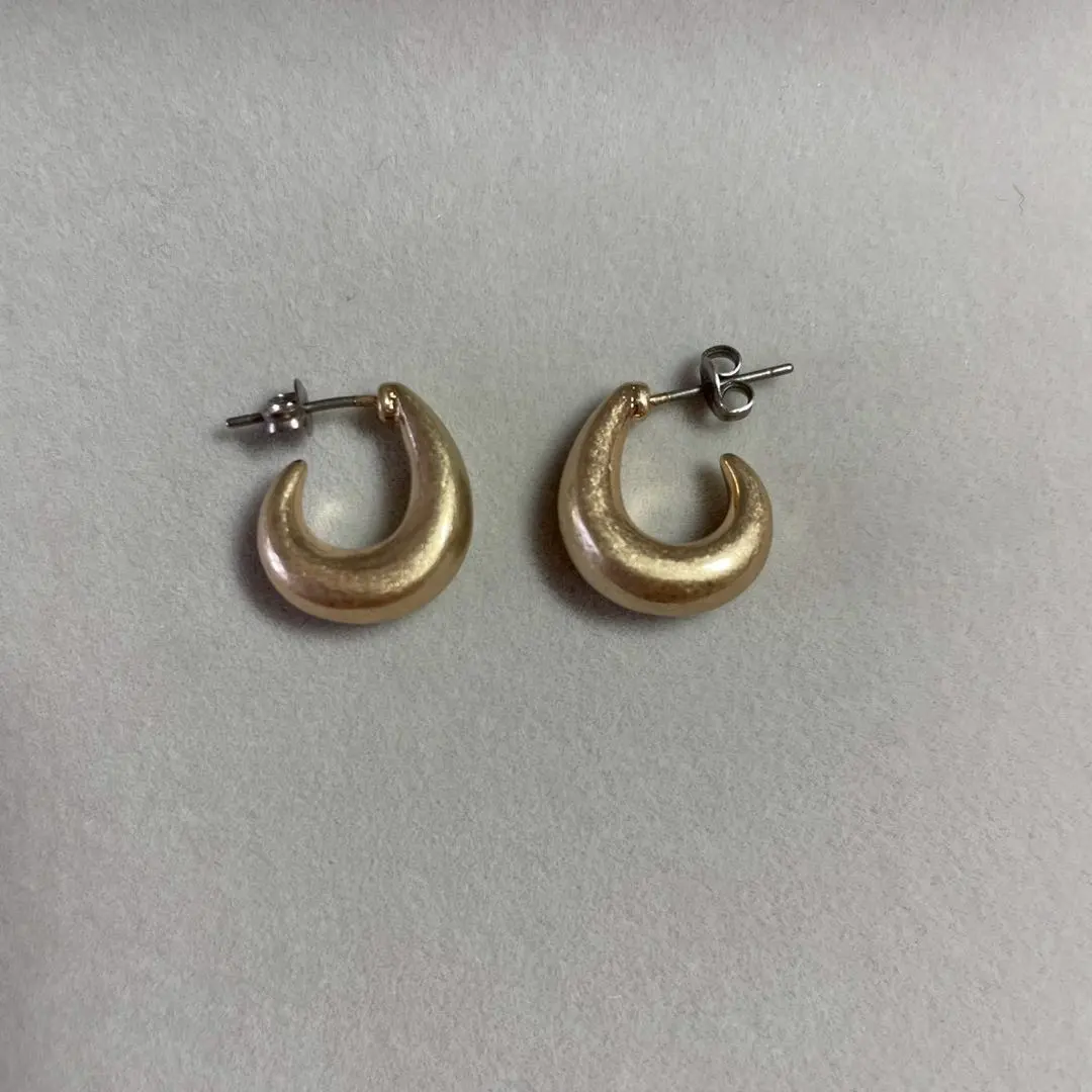 Thumbnail of 【Brand New】GOLDY Mini Drop Hoop Earrings Gold