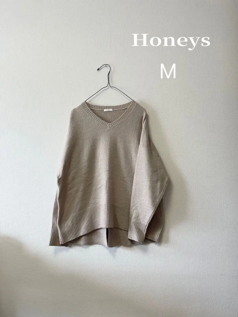 Thumbnail of Knit sweater top beige M Honey's