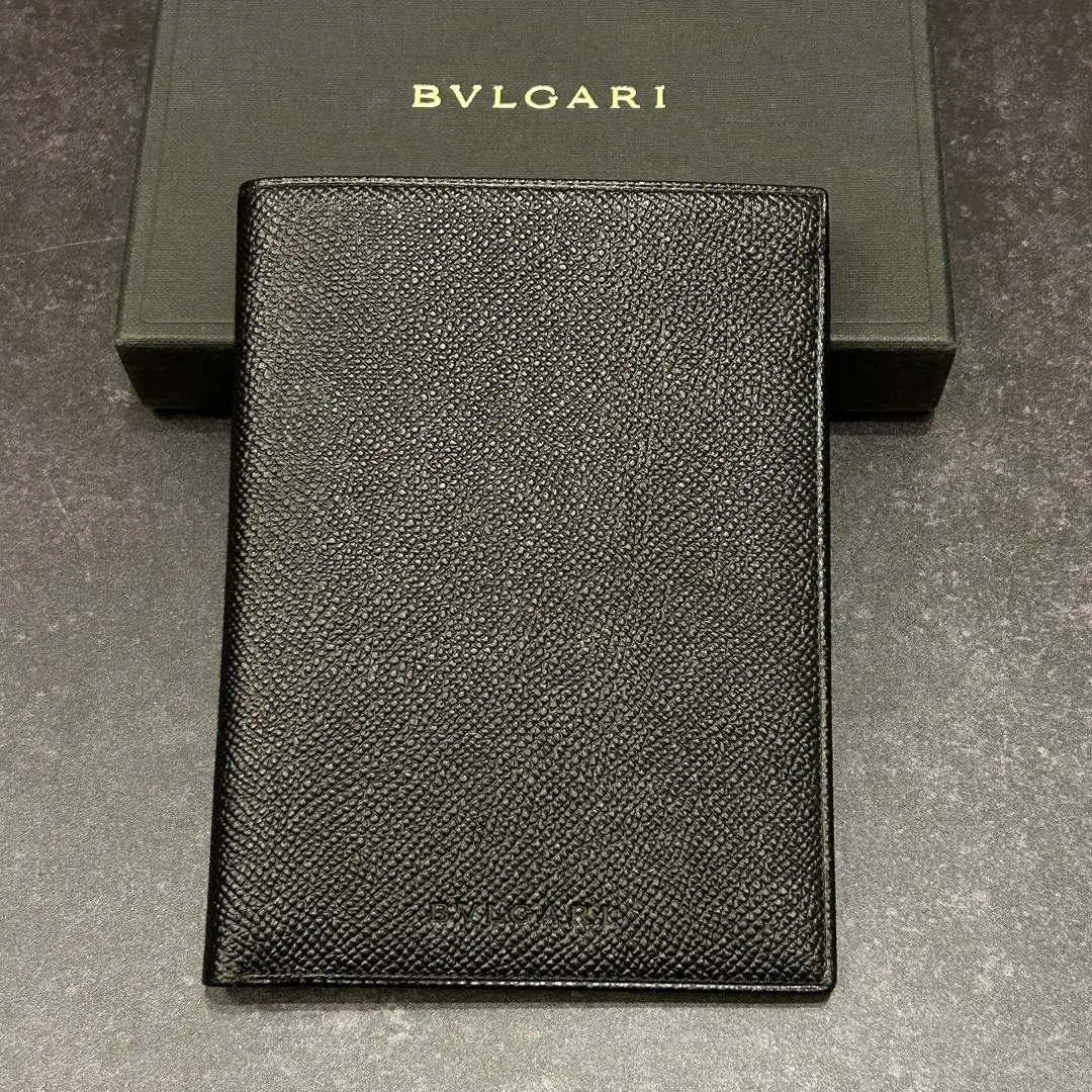 Thumbnail of Excellent Condition Bulgari BVLGARI Card Case Folding Wallet Pebble Leather Black