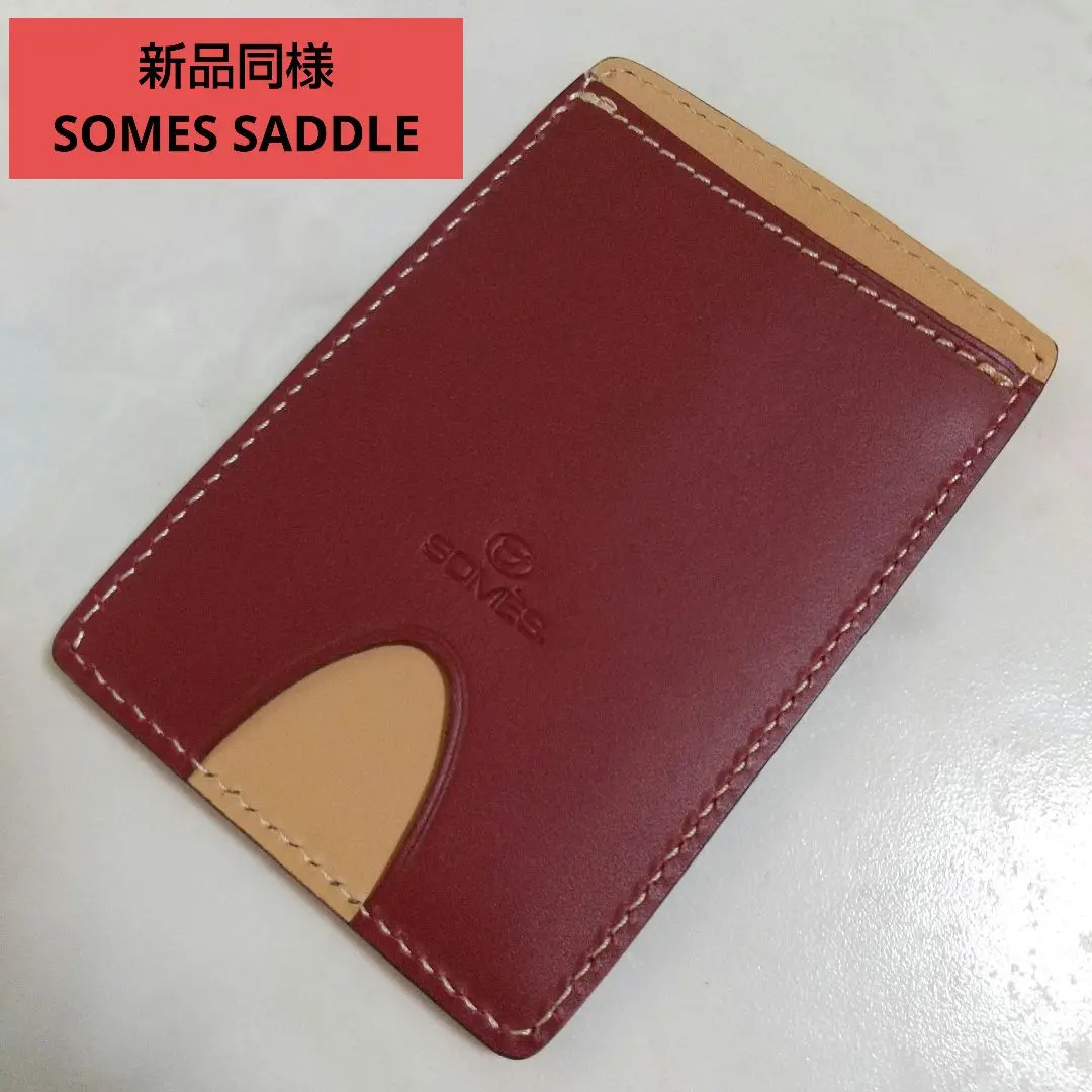 新品同様 SOMES SADDLEブライドルレザーキーケース兼用パスカードケース 新品同様 SOMES SADDLEブライドルレザーキーケース兼用パス