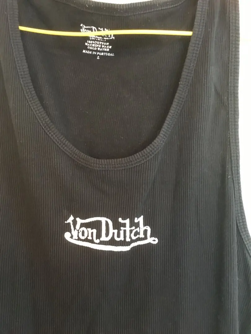 Von Dutch　ヴォンダッチ　ラインストーン ロゴ　タンクトップ　Y2K Von Dutch入荷 ボンダッチ メッシュトラックキャップ フライング