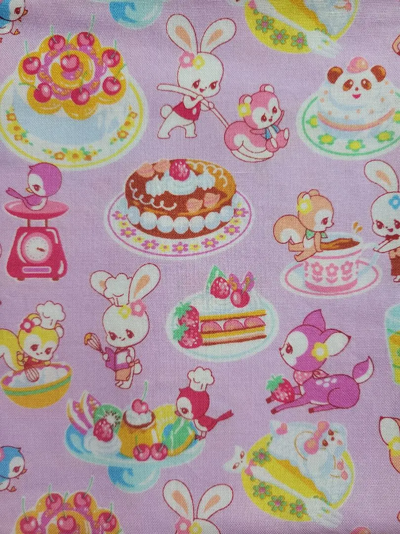 Thumbnail of Pre-washed ◆ Rare ◆ Haikara Yokocho Sweets Pattern Dreamy Milky Purple Approximately 100cm