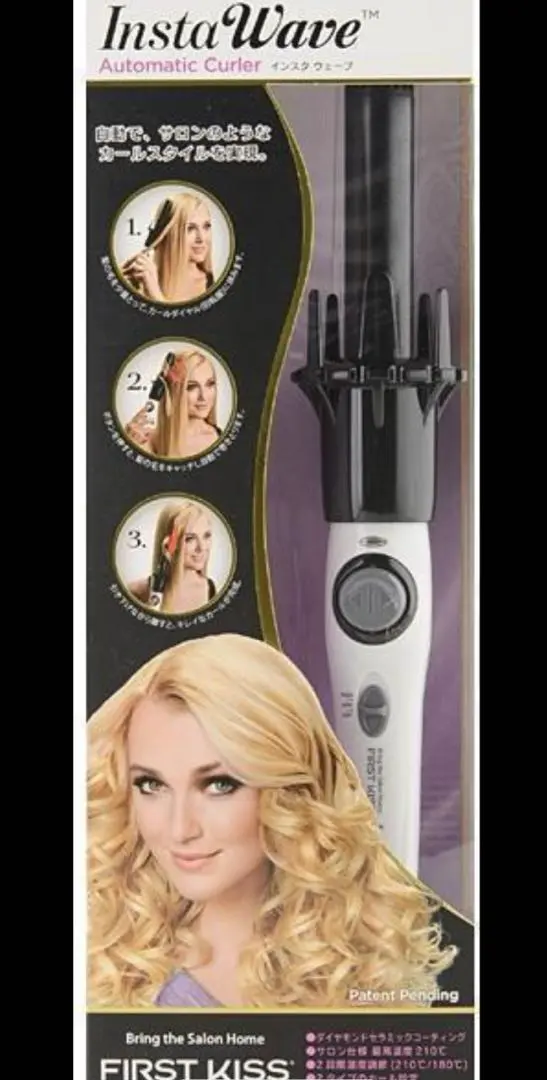 ヘアアイロン　instawave 新品未開封 自動カールアイロン INSTAWAVEピンク KISS NEW YORKの通販 by