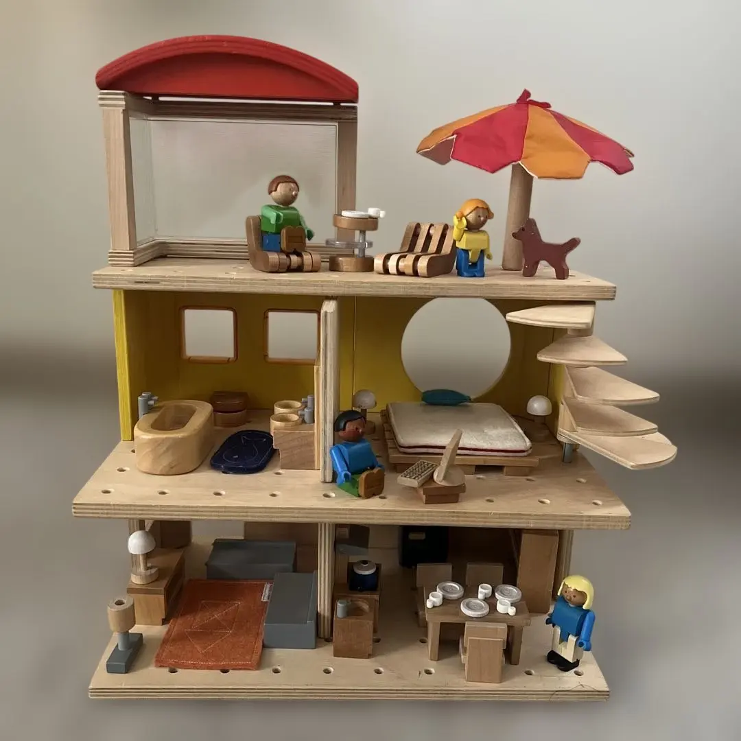 【廃盤希少】ボーネルンド　ドールハウス　家具　人形　知育玩具 ボーネルンド ドールハウス家具・人形付き 定価19800の通販 by