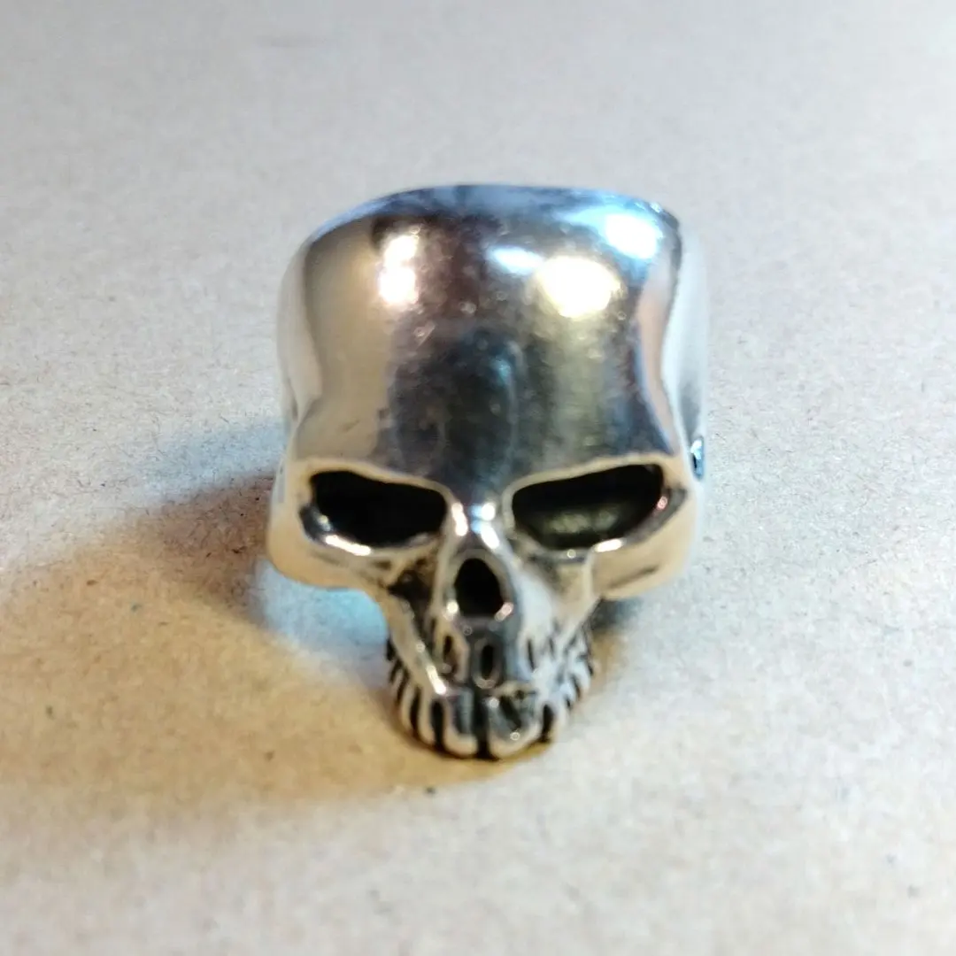Thumbnail of Evil Medium No. 19 (Slightly larger, close to No. 20) Skull Design Silver Ring