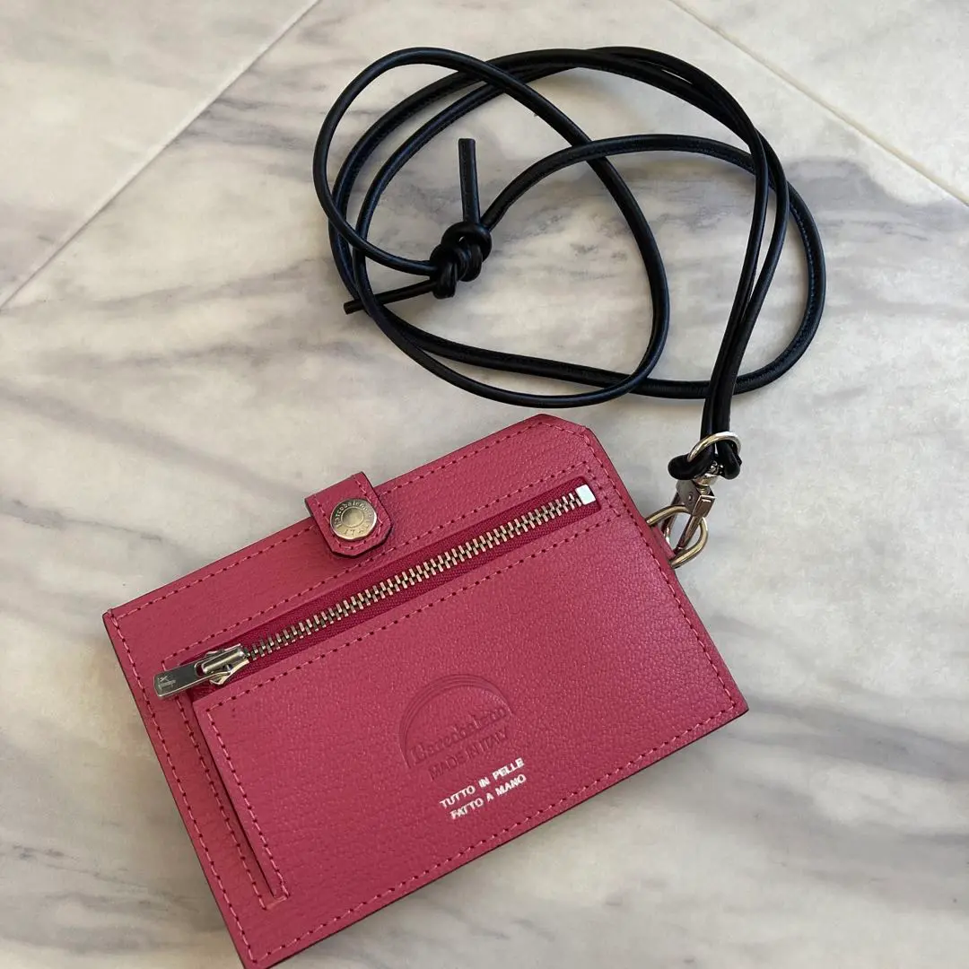 ○☆新品未使用 L'arcobaleno ミニネックウォレット ブラウン