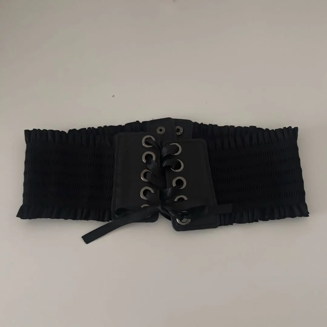 SHEIN 束腰帶 黑色 蝴蝶結 的縮圖