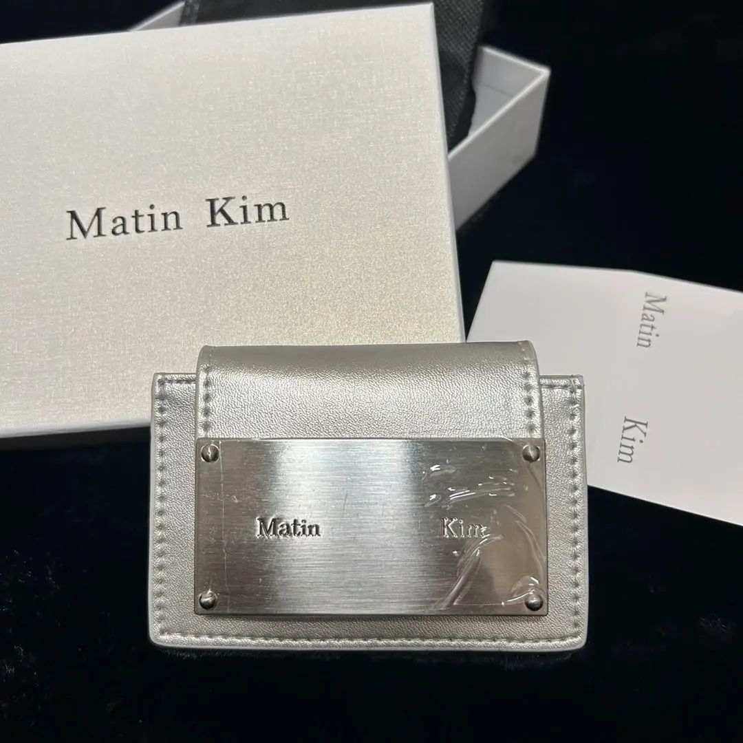 シルバー（銀色）系 Matin Kim(マーティンキム) 折りたたみ財布