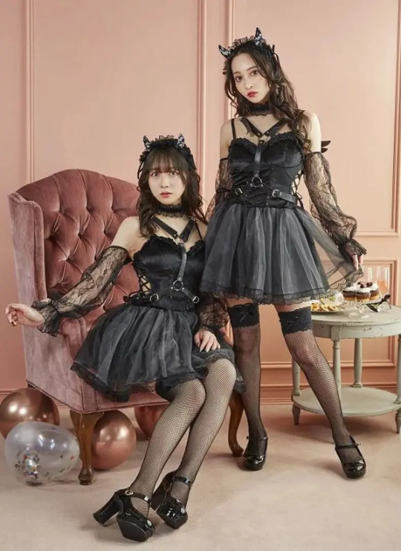 Thumbnail of Cat ears, little devil, costume, black, lace