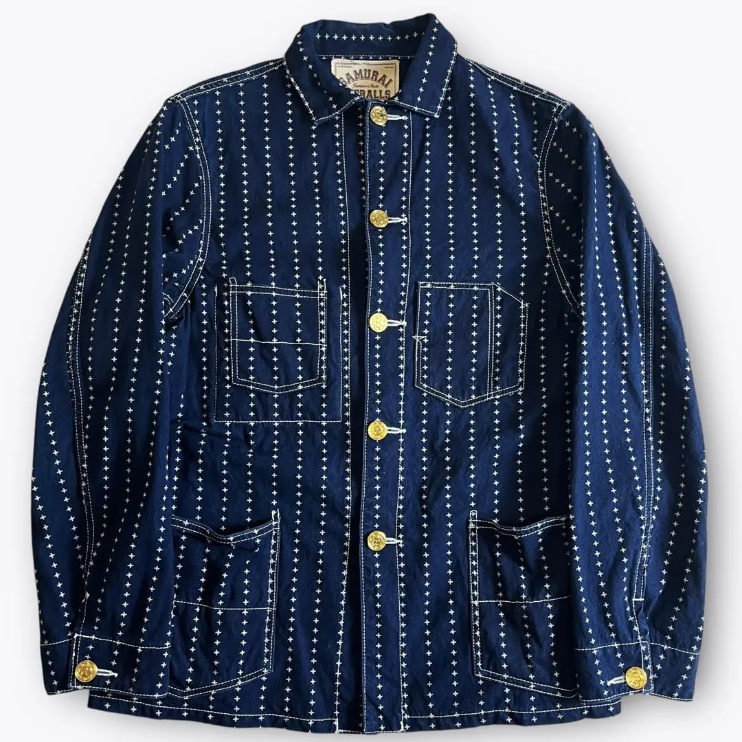 サムライジーンズ　ヒッコリーカバーオール 再値下! レア SAMURAI サムライジーンズ カバーオール ヒッコリー