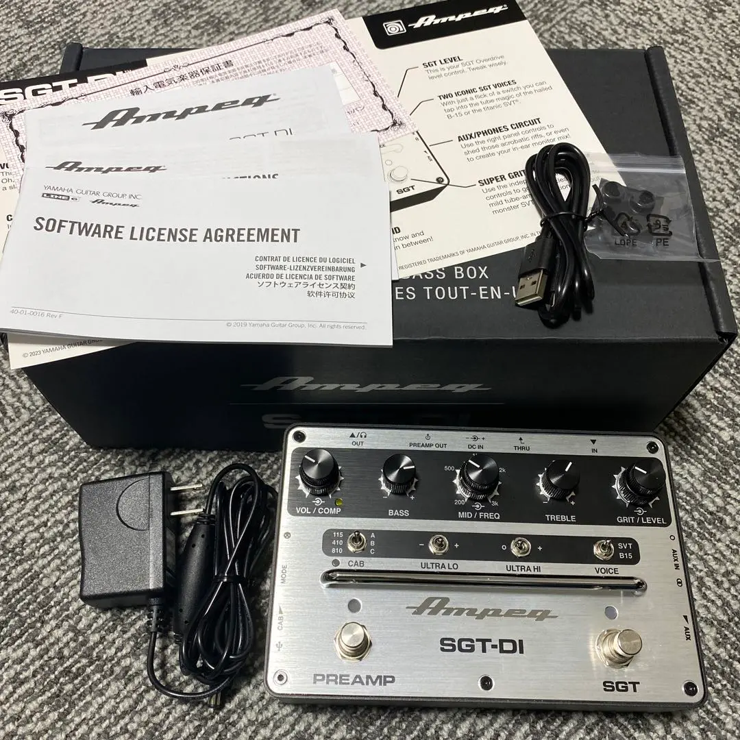 日曜だけ値下げ Ampeg SGT-DI 箱、アダプター、説明書付き 日曜だけ値下げ Ampeg SGT-DI 箱、アダプター、説明書付き