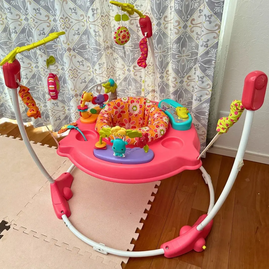 ピンクフラワー ジャンパルー フィッシャープライス(ジャンパ