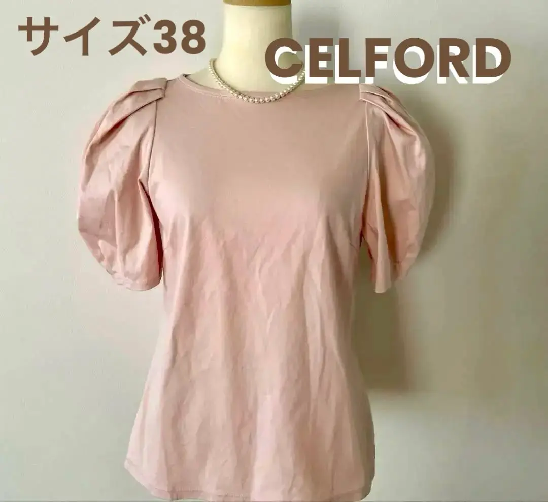 CELFORD フリル付き半袖 38くすみピンク CELFORD / セルフォード 襟付きブラウス 24春夏2 CWFB241068 (12