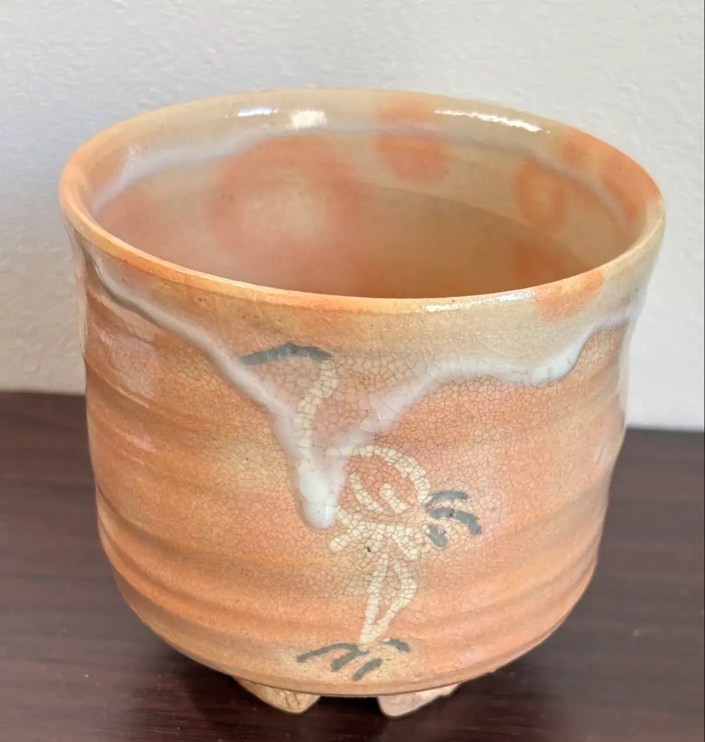 花光山清窯立鶴茶碗