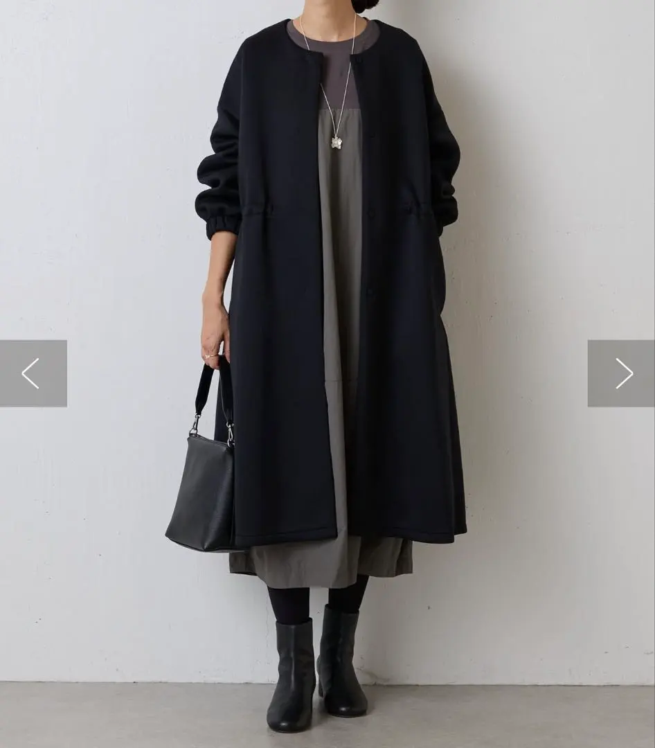 完売品BEARDSLEYビアズリー ダンボールギャザーコート黒