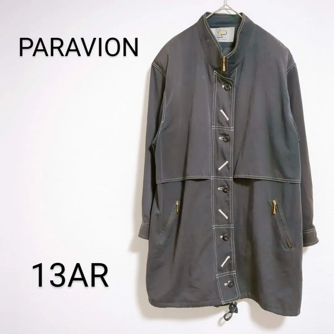 paravion フリルビッグカラー レザーブルゾン paravion フリルビッグカラー レザーブルゾン