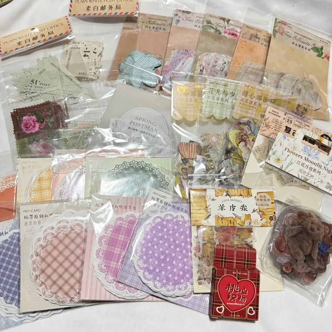 Thumbnail of Bulk sale! Large capacity! Overseas stationery stickers and memo pads, 26-piece set
