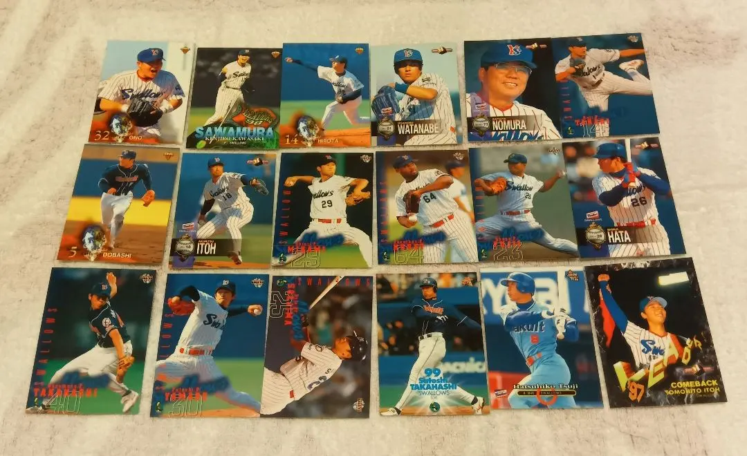 Thumbnail of BBM Baseball Cards Yakult Swallows 15 cards including Katsuya Nomura, Kenjiro Kawasaki, and Shugo Fujii