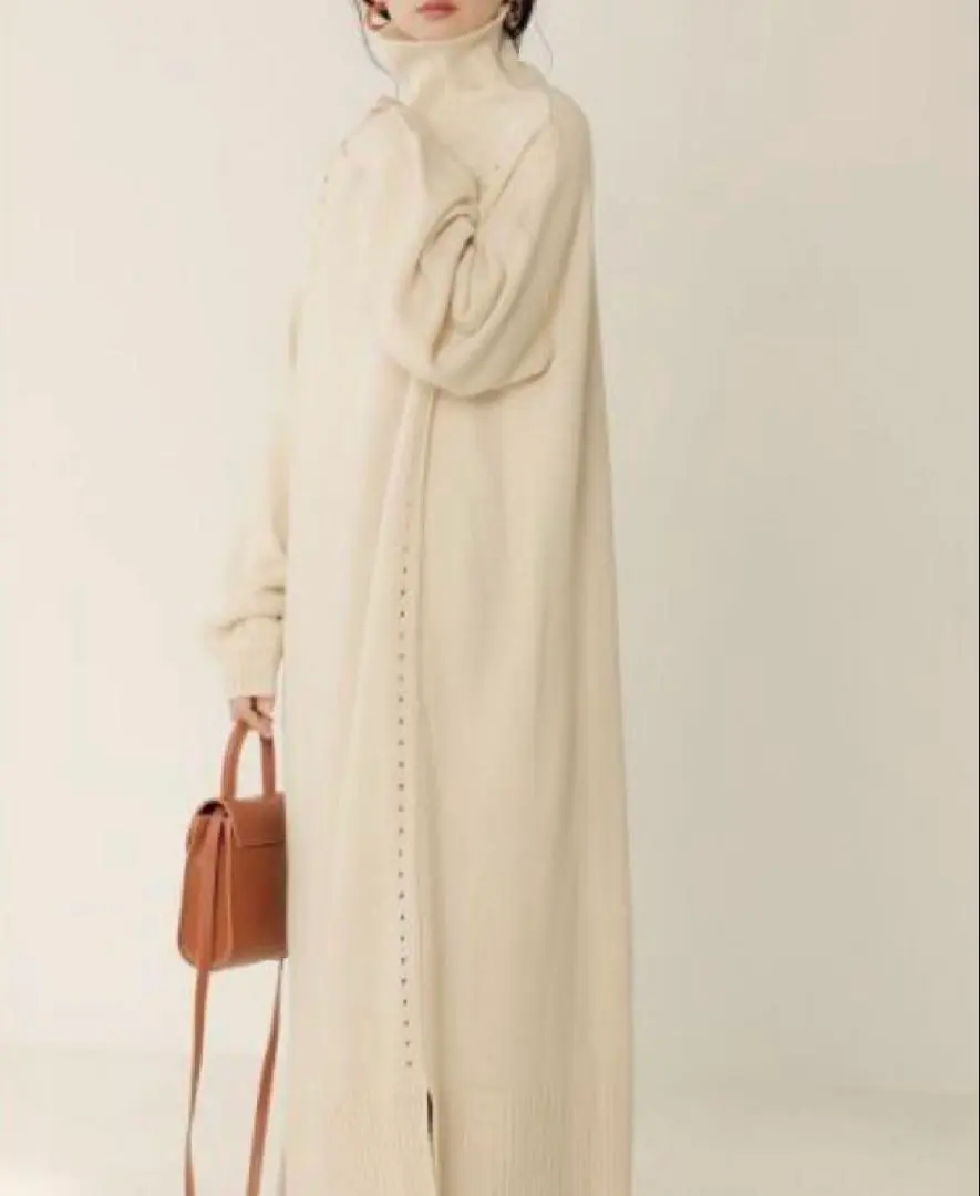 Thumbnail of Bab Needle Punch Design Knit Long Dress