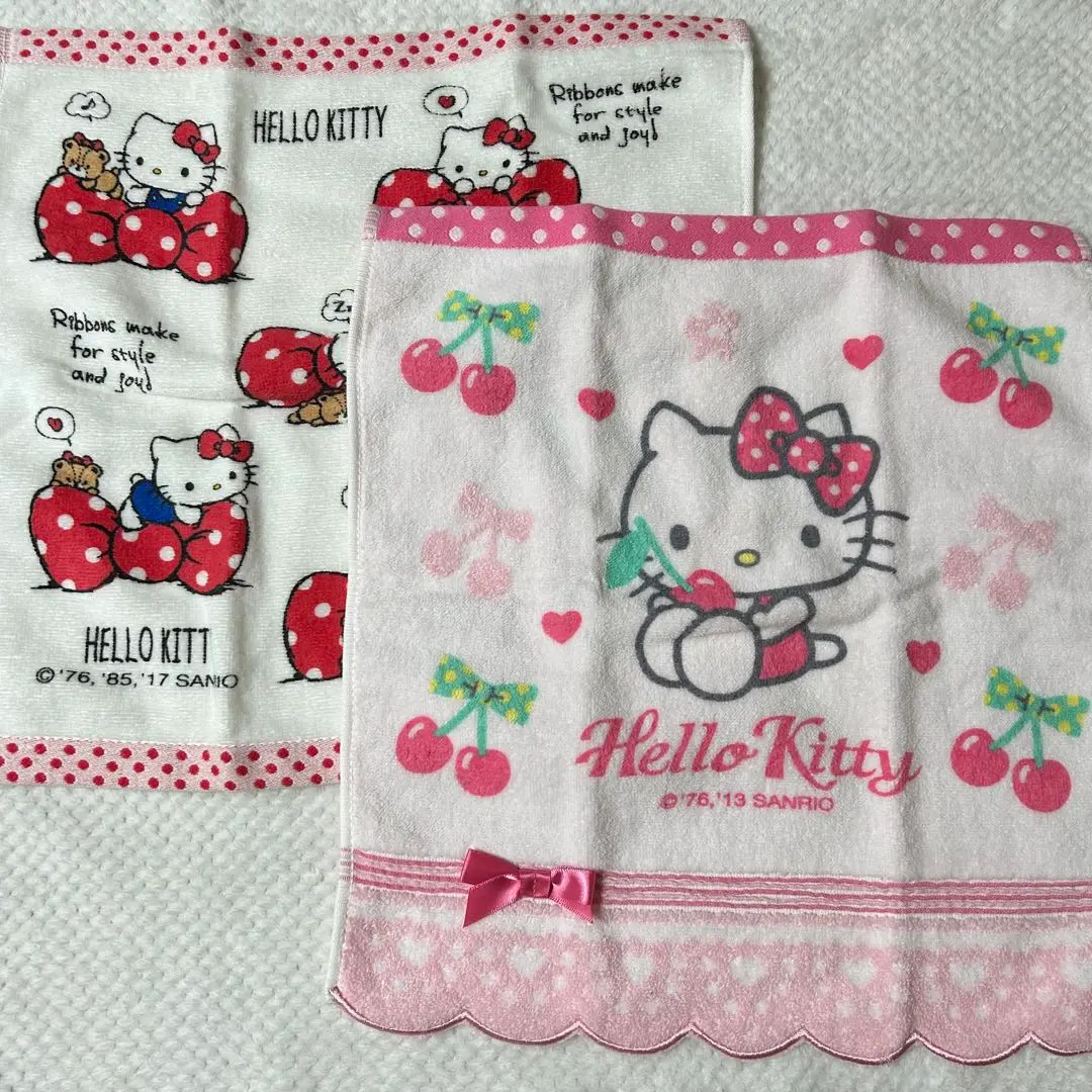 Thumbnail of Unused! Kitty Hand Towel Set of 2