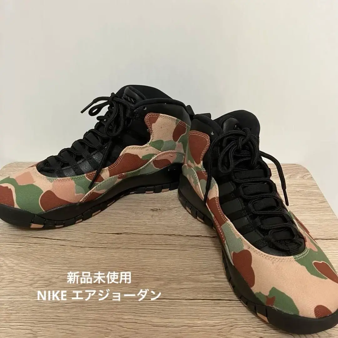 Air Jordan 10 カモフラ シューズ　27.5 RARE Nike Air Jordan 10 X Retro Woodland Camo Black 310805